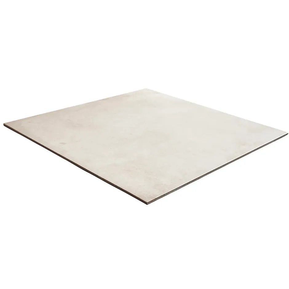 Carrelage sol effet béton ivoire L.61,6 x l.61,6 cm x ép.7,4 mm, Konkrete-GoodHome Outlet