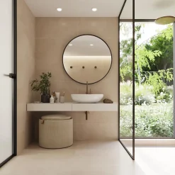 Rako Carrelage sol effet béton BETONICO 60x60cm - Dimensions : 60 x60 cm - Beige Clair Mat ABS Rectifié