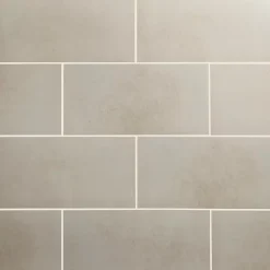 GoodHome Carrelage sol effet béton ivoire L.61,7 x l.30,7 cm x ép.7,4 mm, Konkrete