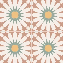 Reflex Boutique Carrelage sol effet carreaux de ciment Vintage Soleil bordeaux 33,15x33,15 cm -