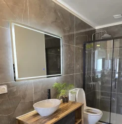 Carrelage sol effet marbre brillant gris l.120 x L.60 cm Ferro Dark-Rentside Online