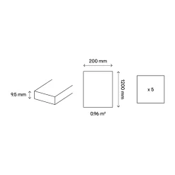 GoodHome Carrelage sol et mur aspect bois naturel L.120 x l.20 cm x ép.9 mm, Antic Rustic
