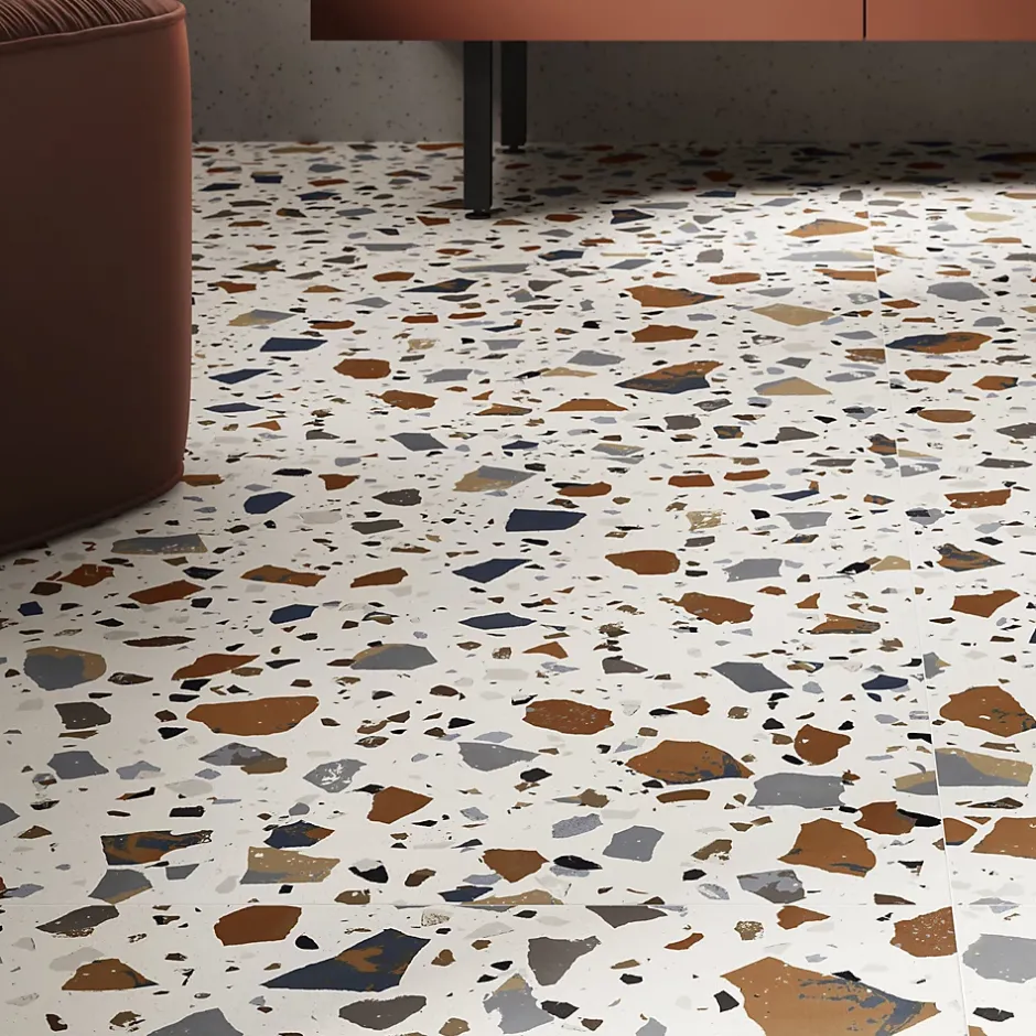 Carrelage sol et mur blanc mat Trend-Deco 90 x 90 cm