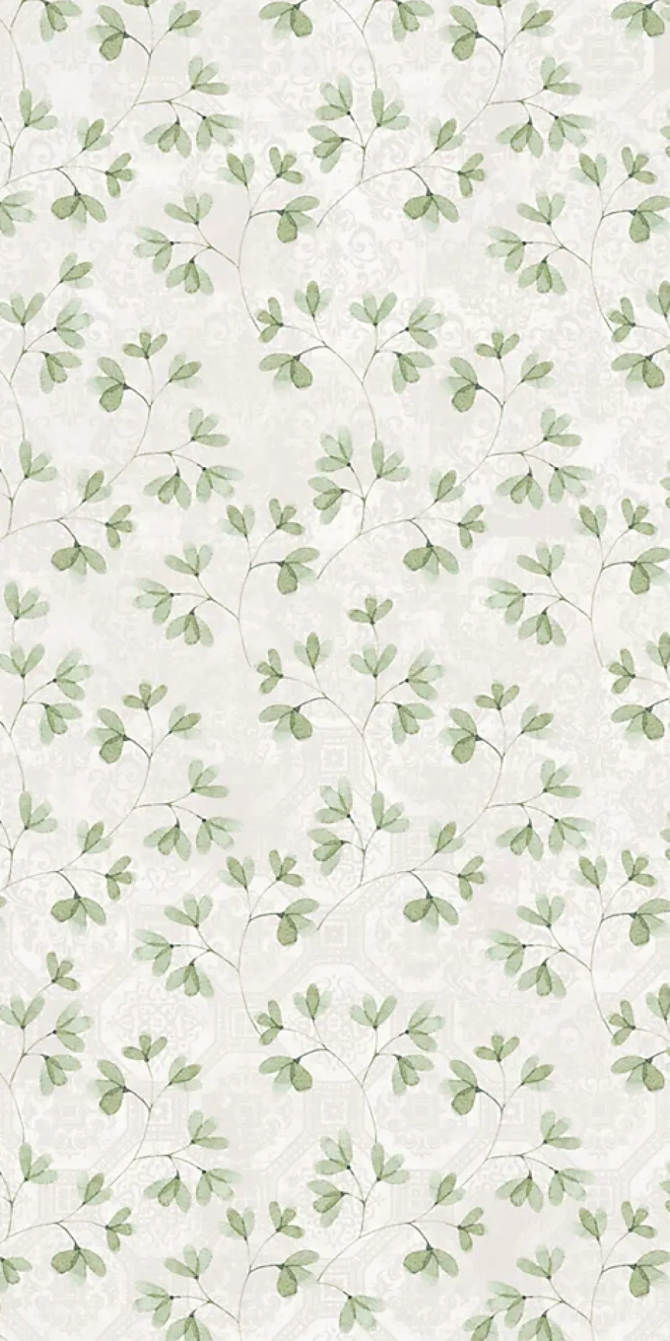 Carrelage sol et mur blanc Floral 60 x 120 cm