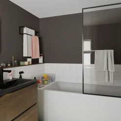 Carrelage sol et mur blanc L.20 x l.20 cm x ép.8,2 mm, Konkrete-GoodHome Online