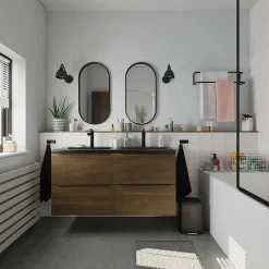 Carrelage sol et mur blanc L.20 x l.20 cm x ép.8,2 mm, Konkrete-GoodHome Online