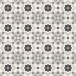 Mykonos Carrelage sol et mur effet carreaux de ciment tons gris L.45 x l.45 cm x ép.9,5 mm, Mediterranea Menorca