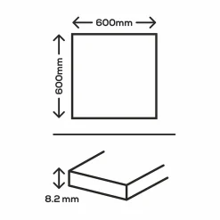 GoodHome Carrelage sol et mur effet pierre gris mat L.60 x l.60 cm x ép.8,2 mm, Zerlina