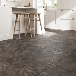 GoodHome Carrelage sol et mur effet pierre gris mat L.60 x l.60 cm x ép.8,2 mm, Zerlina