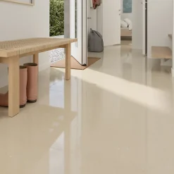 Carrelage sol et mur effet marbre beige brillant L.60 x l.60 cm x ép.8 mm, Musetta-GoodHome Outlet