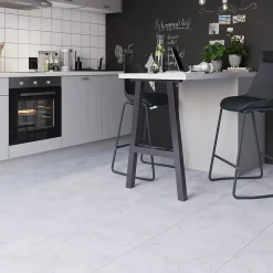 GoodHome Carrelage sol et mur effet marbre blanc brillant L.45 x l.45 cm x ép.9,5 mm, Aruma