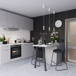 GoodHome Carrelage sol et mur effet marbre blanc brillant L.45 x l.45 cm x ép.9,5 mm, Aruma