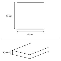 GoodHome Carrelage sol et mur effet marbre gris brillant L.60,8 x l.60,8 cm x ép.8,5 mm, Aruma
