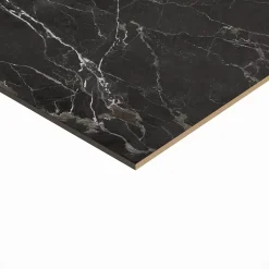 GoodHome Carrelage sol et mur effet marbre anthracite brillant L.60,8 x l.60,8 cm x ép.8,5 mm, Aruma