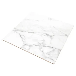 Carrelage sol et mur effet marbre blanc mat L.60,8 x l.60,8 cm x ép.8,5 mm, Aruma-GoodHome Discount