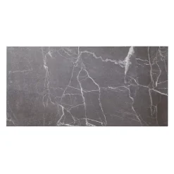 GoodHome Carrelage sol et mur effet marbre gris brillant L.60 x l.30 cm x ép.9 mm, Aruma