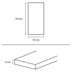 GoodHome Carrelage sol et mur effet marbre gris brillant L.60 x l.30 cm x ép.9 mm, Aruma