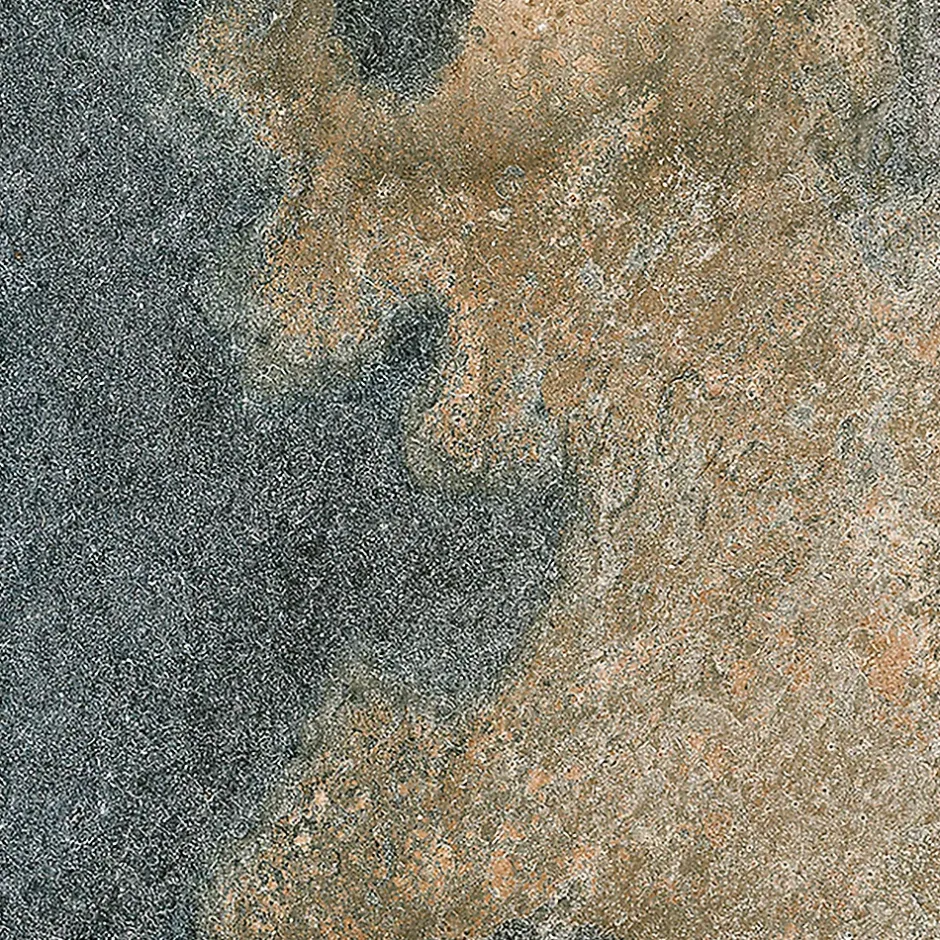 Carrelage sol et mur effet pierre oxydée L.20 x l.20 cm x ép.9,5 mm, Denali- Hot