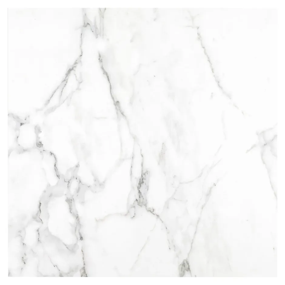 Carrelage sol et mur effet marbre blanc brillant L.60,8 x l.60,8 cm x ép.8,5 mm, Aruma-GoodHome Outlet