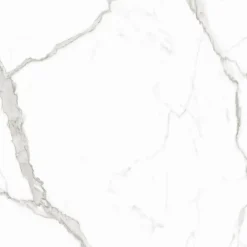 Carrelage sol et mur effet marbre blanc mat L.90 x l.90 cm x ép.9 mm, Palazzo