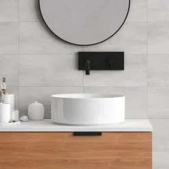 Carrelage sol et mur en grès cérame effet béton gris mat L.60 x l.30 cm x ép.7,4 mm, Upper-Gresmalt New