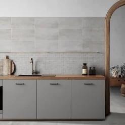 Carrelage sol et mur en grès cérame effet béton gris mat L.60 x l.30 cm x ép.7,4 mm, Upper-Gresmalt New