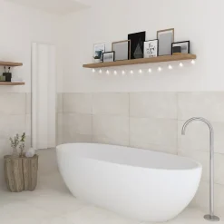 Gresmalt Carrelage sol et mur en grès cérame émaillé effet pierre beige mat L.60 x l.30 cm x ép.7,4 mm, Flora