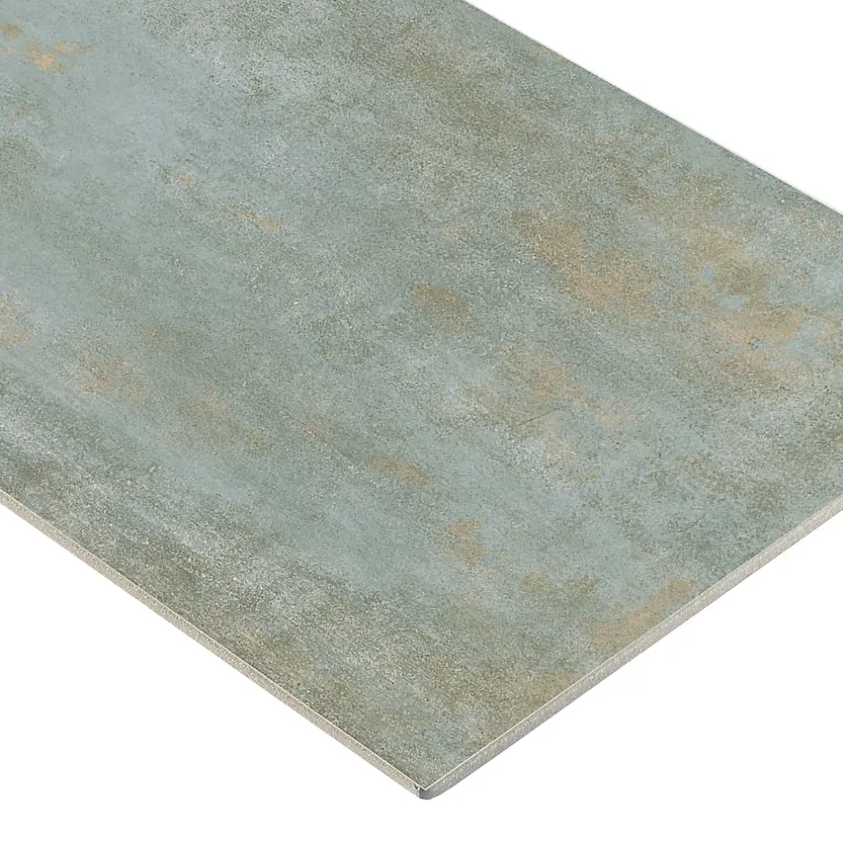 Gresmalt Carrelage sol et mur en grès cérame émaillé effet béton vert sauge mat L.60 x l.30 cm x ép.7,4 mm, Upper