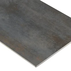 Gresmalt Carrelage sol et mur en grès cérame émaillé effet béton noir mat oxydé L.60 x l.30 cm x ép.7,4 mm, Upper