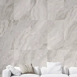 Carrelage sol et mur gris perle brillant Mineral 90 x 180 cm