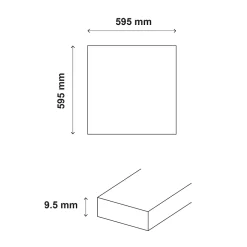 Carrelage sol et mur gris clair effet béton L.59,5 x l.59,5 cm x ép.8,7 mm, Arina-GoodHome Discount