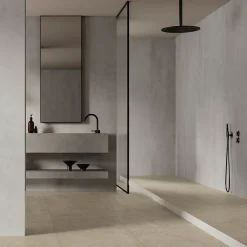 Carrelage sol et mur grès cérame émaillé effet travertin beige mat L.60 x l.60 cm x ép.7,4 mm, Traverno