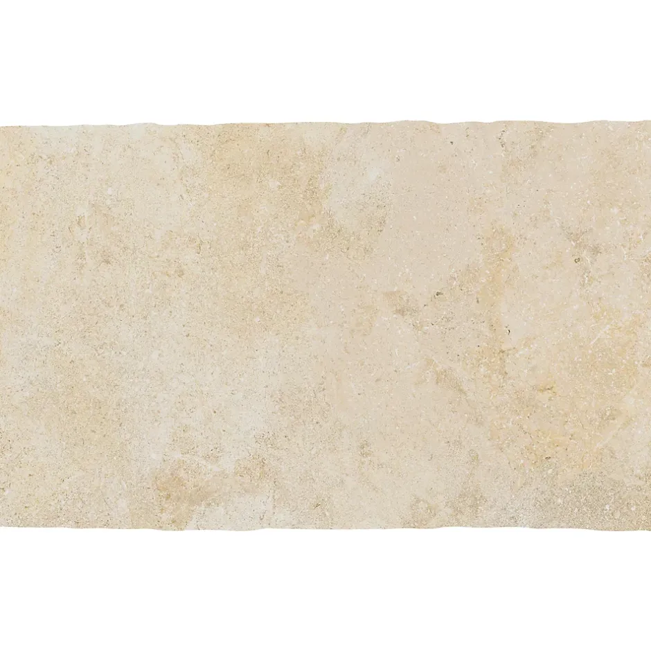 Carrelage sol et mur intérieur en grès cérame émaillé effet pierre ivoire mat L.50 x l.30 cm x ép.9 mm, Sunstone- Sale