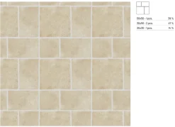 Carrelage sol et mur intérieur en grès cérame émaillé effet pierre ivoire mat L.50 x l.30 cm x ép.9 mm, Sunstone- Sale