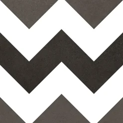 Carrelage sol et mur intérieur effet carreaux de ciment noirs et blancs L.20 x l.20 cm x ép.7,4 mm, Glamour Slate Mix- Outlet