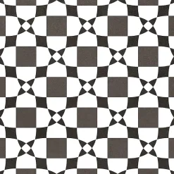 Carrelage sol et mur intérieur effet carreaux de ciment noirs et blancs L.20 x l.20 cm x ép.7,4 mm, Glamour Slate Mix- Outlet