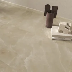 Carrelage sol et mur intérieur grège effet pierre L.60,4 x l.60,4 cm x ép.7,4 mm, Himalaya