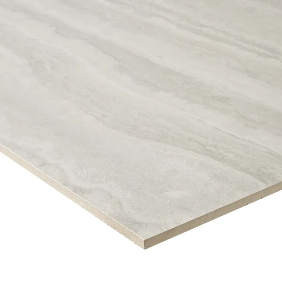 GoodHome Carrelage sol et mur intérieur gris clair effet pierre L.59,5 x l.59,5 cm x ép.9,5 mm, Kyat