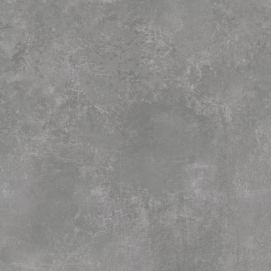 Carrelage sol et mur intérieur gris moyen effet béton L.60 x l.60 cm x ép.9,5 mm, District-Ecoceramic Outlet