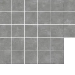 Carrelage sol et mur intérieur gris moyen effet béton L.60 x l.60 cm x ép.9,5 mm, District-Ecoceramic Outlet