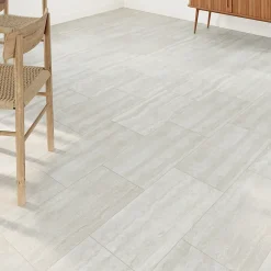 Carrelage sol et mur intérieur gris clair effet pierre L.59,5 x l.29,5 cm x ép.8,7 mm, Kyat-GoodHome Hot