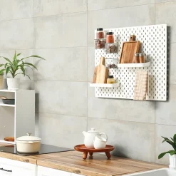 Carrelage sol et mur intérieur en grès cérame émaillé effet béton blanc satin L.61 x l.31 cm x ép.8 mm, Malt