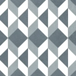 Carrelage sol et mur intérieur effet carreaux de ciment tons bleus L.20 x l.20 cm x ép.7,4 mm, Glamour Océan Mix- Best