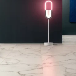 Carrelage sol et mur intérieur en grès cérame effet marbre blanc mat L.60 x l.60 cm x ép.9 mm, Fiordo Reve