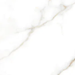 Carrelage sol et mur intérieur en grès cérame effet marbre blanc mat L.60 x l.60 cm x ép.9 mm, Fiordo Reve