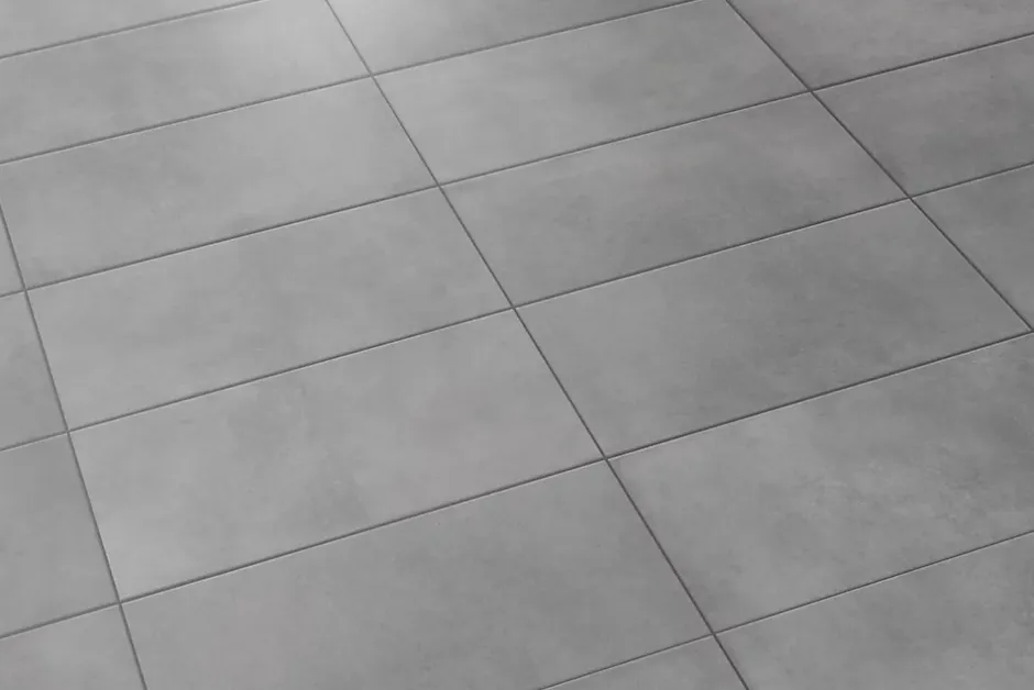 Carrelage sol et mur intérieur gris mat effet béton L.61,7 x l.30,7 cm x ép.7,4 mm, Konkrete-GoodHome Clearance