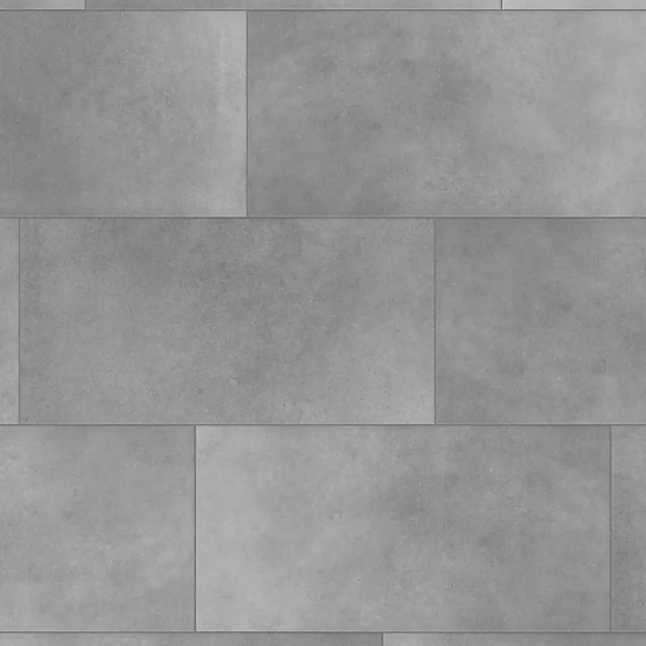 Carrelage sol et mur intérieur gris mat effet béton L.61,7 x l.30,7 cm x ép.7,4 mm, Konkrete-GoodHome Clearance