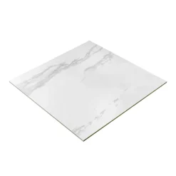 Carrelage sol et mur intérieur en grés cérame émaillé effet marbre blanc poli L.60 x l.60 cm x ép.9 mm, Ultimate Marble-GoodHome Outlet
