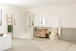 Carrelage sol et mur intérieur beige effet pierre L.60,4 x l.30 cm x ép.7,4 mm, Mitha