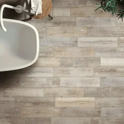 Carrelage sol et mur intérieur effet bois naturel L.60 x l.15 cm x ép.8 mm, Julyo